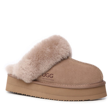 Platinum Platform Scuff Uggs