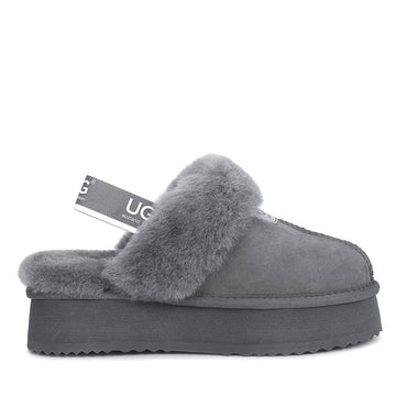 Premium Platform Fluffy Ugg Scuff
