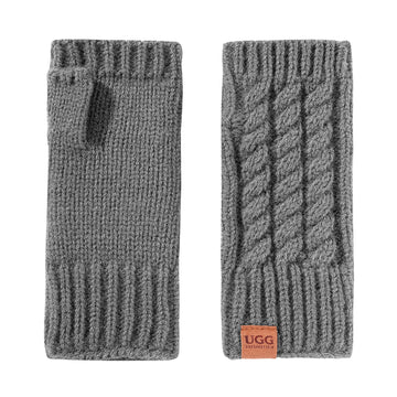 Fingerless Comfy Uggs, women's and men's gloves in Grey view 10