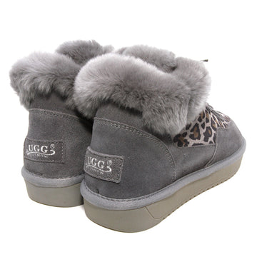 Lace up Fluffy Uggs