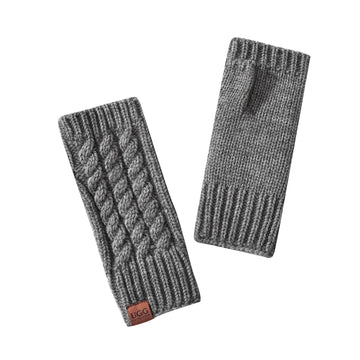 Fingerless Comfy Uggs, women's and men's gloves in Grey view 11