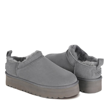 Mini Platform Uggs, women's slippers in Grey view 3