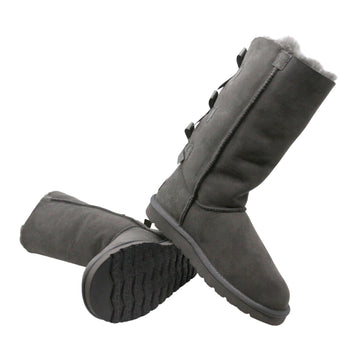 Premium Tall Back Bow Uggs, women's boots in Grey view 10