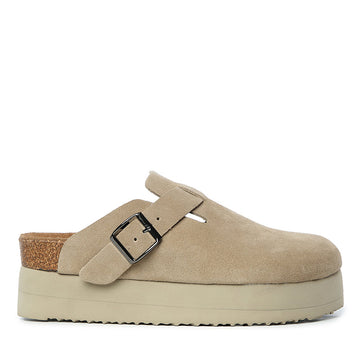 Leather Ziah Platform Ugg Slippers
