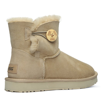 Classic Mini Button Uggs, women's boots in Mustard Seed view 13