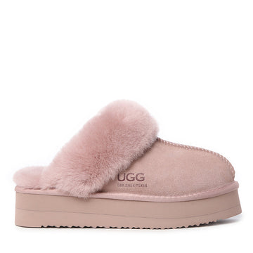Platinum Platform Scuff Uggs