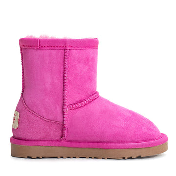 Premium Kids Classic Ugg Boots in Rose Pink view 11