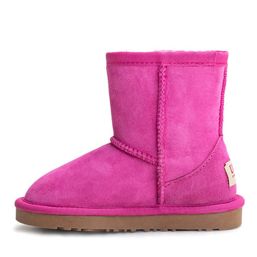 Premium Kids Classic Ugg Boots in Rose Pink view 12