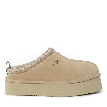 Platinum Tass Platform Ugg Slippers