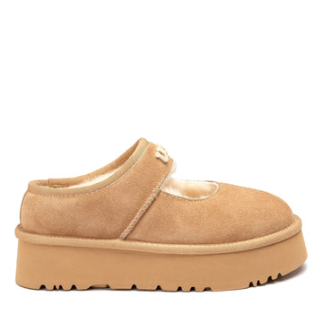 UGG Jaze Logo Platform Slippers