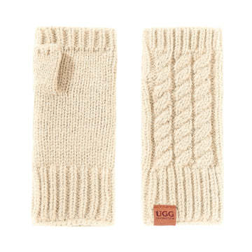 Fingerless Comfy Uggs, women's and men's gloves in Sand view 13