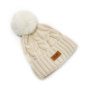 Platinum PomPom Beanie Uggs