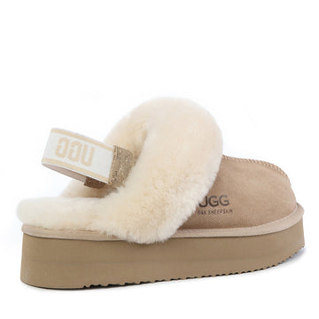 Fluffy Strappy Platform Scuff Uggs