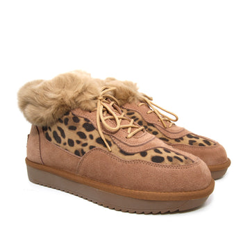 Lace up Fluffy Uggs