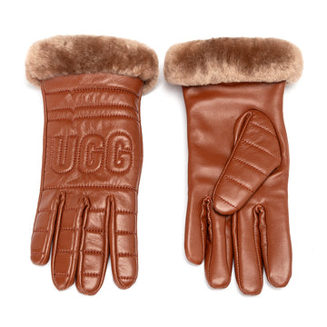 Fluffy Leather Gloves Uggs