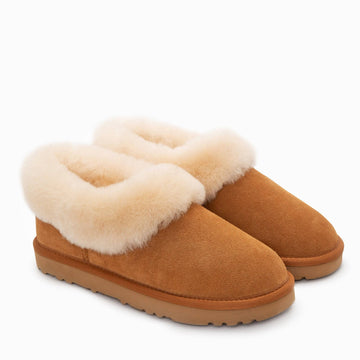 UGG Alberich Fluffy Collar Slippers 