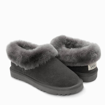 UGG Alberich Fluffy Collar Slippers 