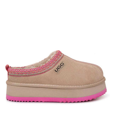 Premium Tassie Platform Ugg Slippers (Pink)