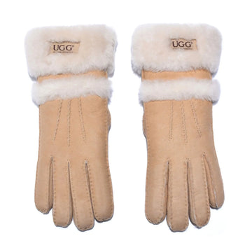 UGG Double Cuff Sheepskin Gloves 