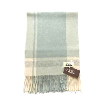 Premium Wool Scarf Uggs, for women and men in White Moss view 27